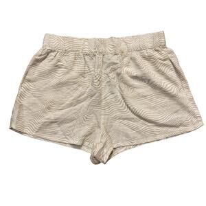 prAna The Bahamas Short Size Medium Cream Wave TENCEL Modal Hemp Lightweight